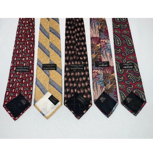 Ties Lot Of 5 Ferrell Reed Nordstrom Ties Silk - Picture 2 of 6